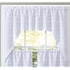GOHD Fashion Plaids Boho Pattern Clipped Yarn Swag Valance Farmhouse Valance for BathroomBedroomLiving Room Vintage Chic Textured ValancesSwagWhite