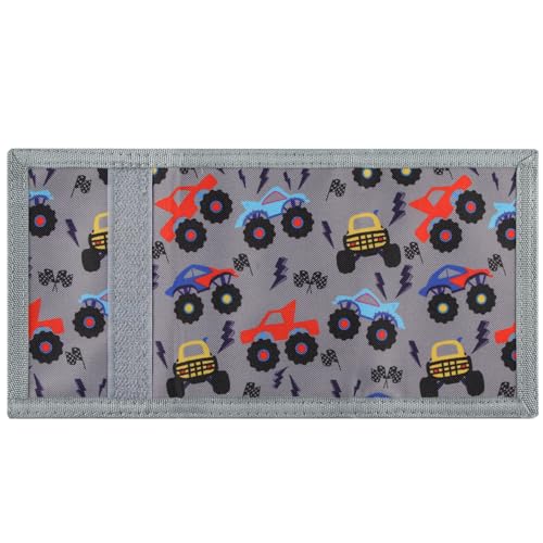 Image of Kids Wallet for Boys Girls Teens Trifold Canvas Toddler Wallet for Boys Cute Zipper Wallets for Teens with Coin Pocket Card Holder