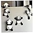 Ruluti Mignon Panda Peluche Panda Panda Magnet Réfrigérateur Sticker Autocollant Aimant Réfrigérateur pour Enfants Message Holder