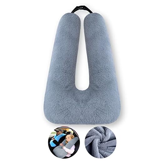 FHSGGP Travel Pillow Car Pillow Kid Car Sleeping The Sleeping Aid for Adults and Kids on Road Trips Kids Travel Pillow Gray