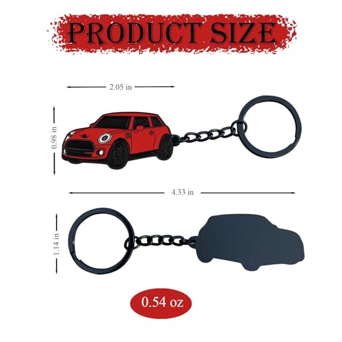 Image of Car Keychain Compatible for Mini Cooper,Metal Key Chain,Mini Cooper Accessories,Enamel Keychain