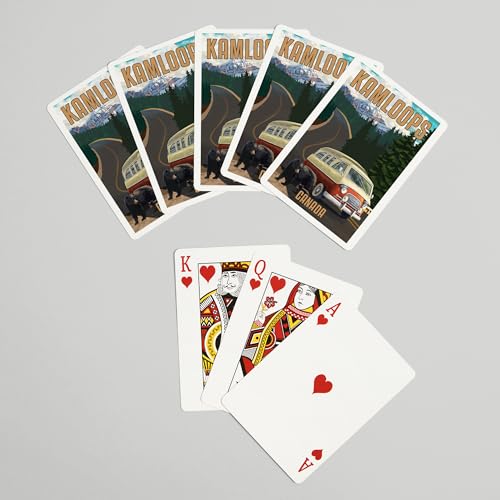 Baraja de cartas Kamloops Canadá tamaño póker 52 naipes miniatura 7