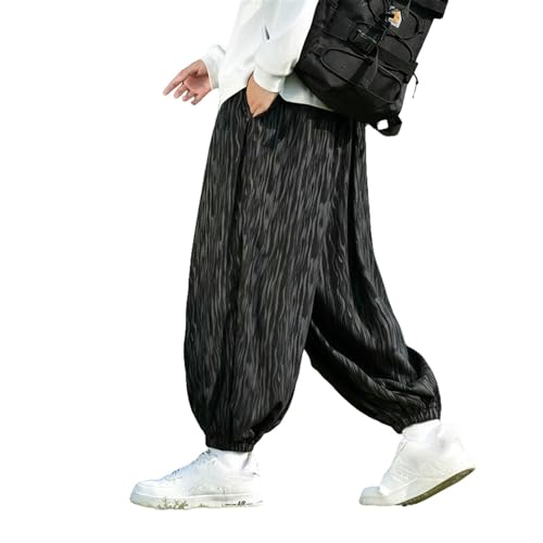 Pantalon sarouel homme velours côtelé rayé coupe ample haut de gamme