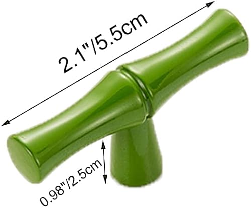 Miniatura 6 de 10 pomos de gabinete de un solo agujero, forma de bambú, para cocina, armario, armario, cajón, manijas de puerta, color dorado