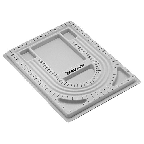 Beadsmith 9.5 x 13 inch Flocked Beading Board/Tray, White - Image 2