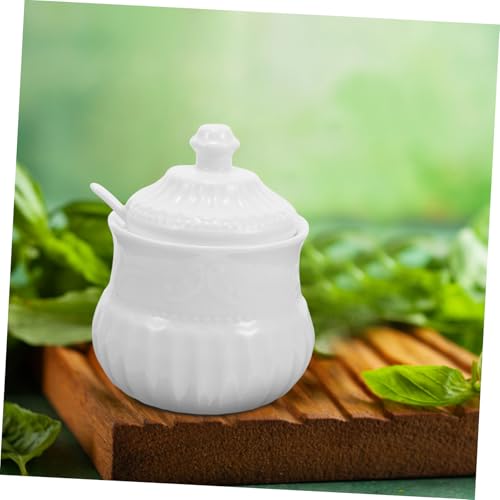 Sucrier maison élégant avec cuillère en céramique robuste et lavable - 6