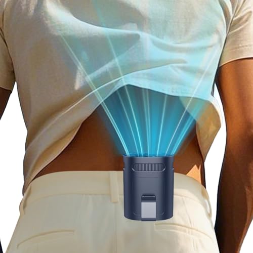 Image of Portable Fan Clip on Pants-Personal Little Light Weight Waist Fan Coolclip Belt Hip Pocket Hard Hat,Wireless Wear Charging Battery Powered Quiet Undershirt Waist Band Coolclip Fans Adult Kid White