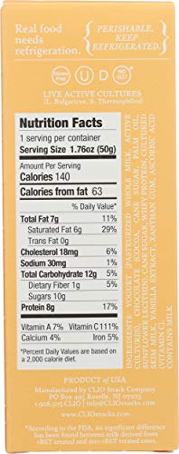 Clio Bar RFG Yogurt Greek Vanilla, 1.7 Oz - Thumbnail 2