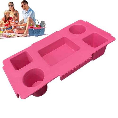 Soporte para Teléfono en Copa de Bolsa - Organizador para Teléfono Móvil - Bandeja Divisora Impermeable para Pícnic Exterior Restaurante Playa Camping Hogar Viaje