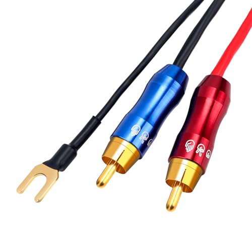 Cable RCA con cable de tierra FO-I cable de interconexión dual 1.5m 2