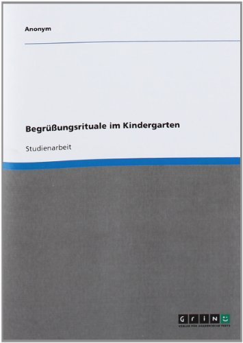 Begrüßungsrituale im Kindergarten (German Edition) - Kindle edition by