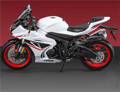 PULaif Recopilación Modelo De Fundición A Presión Para SUZUKI GSX-1000R GSX1000R GSX 1000R, Escala 1:9, Colección, Juguete Para Hobby, Regalo, Motocicleta Todoterreno(White)