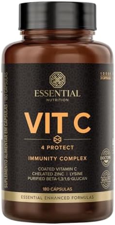 Vitamina C - Vit C 4 Protect 180 Cápsulas - Essential Nutrition