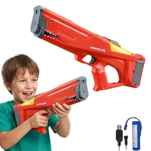 Image of VikriDA Big Size (44 * 13cms) Holi Electric Pichkari Water Gun with Dual Rechargeable Battery for Kids, 600CC & Excellent Range 40FT,Automatic High-Pressure Water Gun - Multicolor