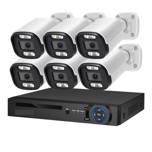 8MP POE ZLeBJVXe I[fBI NVR Lbg CCTV O IP J H.265 P2P rfIĎZbg(4T,8CH NVR 6 AI Camera)