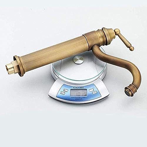 Robinet mitigeur en cuivre antique orientable pour laver sans eclabousser - 3