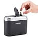 Accmor Car Trash Can, 0.8L Mini Auto Car Vehicle Garbage Dust with Double Cover, Trash Rubbish Can(Silver)