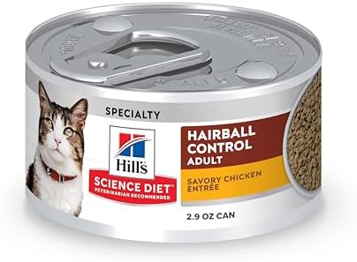 Hill's Science Diet Adult 1-6 Hairball Control Wet Cat Food, Chic...