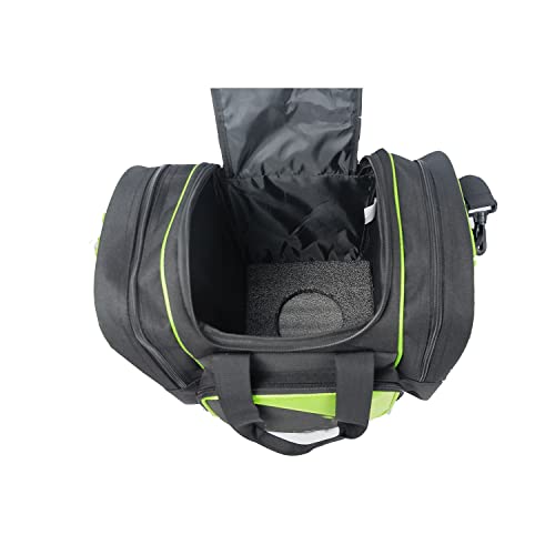 Papazau Bowling Bag For Single Ball - Single Ball Tote Bag With Padded Ball Holder - Fits A Single Pair Of Bowling Shoes Up To Mens Size 14 (Black/Green) #TOP3