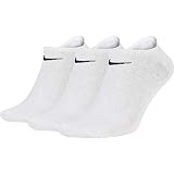 Nike Herren Socken Sport No Show, 3er Pack, Weiß, L