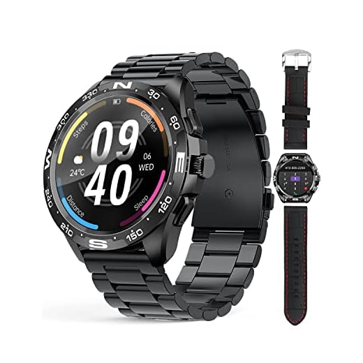 FMK Reloj Inteligente de Fitness con Pantalla táctil Completa para Hombres, dial de Llamada y notificación de Texto Reloj Inteligente con Monitor de sueño de presión Arterial de 24 Horas