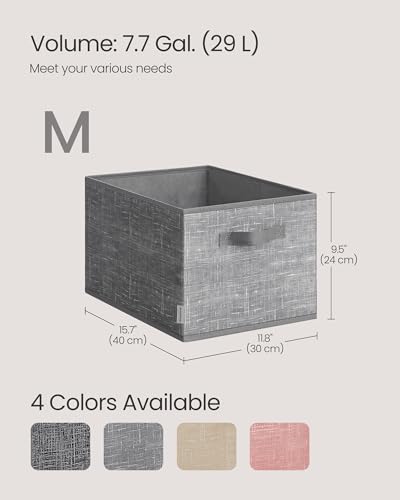 Songmics Storage Baskets, Set Of 3 Fabric Storage Bins thumb #4