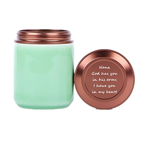 ForeverWill Small Ceramics Funeral Cremation Urns for Human Ashes Memorial Keepsake Urn for Nana Ash Container,God Has You in His Arms I Have You in My Heart
