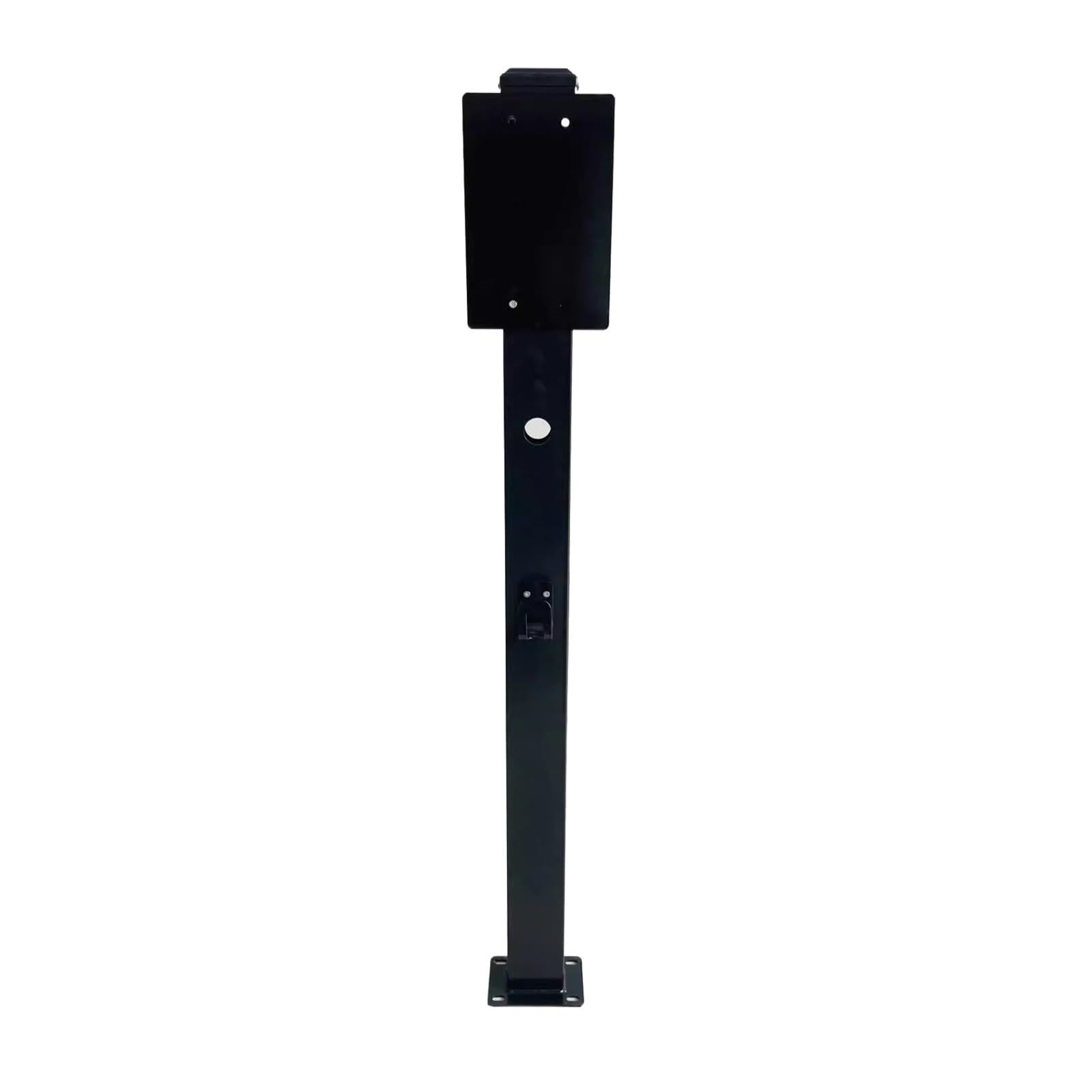 Piedistallo per Caricabatterie per Veicoli Elettrici da Esterno, palo per Veicoli Elettrici, con Pannello Posteriore e Gancio, Compatibile con la Maggior Parte Delle Stazioni di Ricarica(Black)