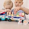 Melissa & Doug PAW Patrol ABC , Riesen-Lkw aus Holz mit Anhänger , Holzklötze , Holzspielzeug , Lernspielzeug , Figuren und Puzzle-Kunst , 3 - 8 Jahre , Geschenk für Jungs oder Mädchen #1