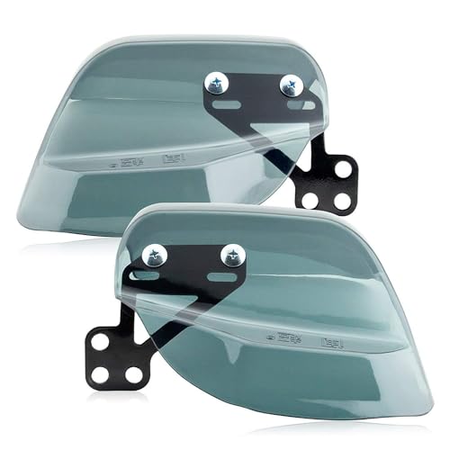 バイク スクーター 汎用 ナックルガード TYPE2 スモーク バイザー ハンドガード ハンドルカバー 風防 雨除け 防寒対策のサムネイル