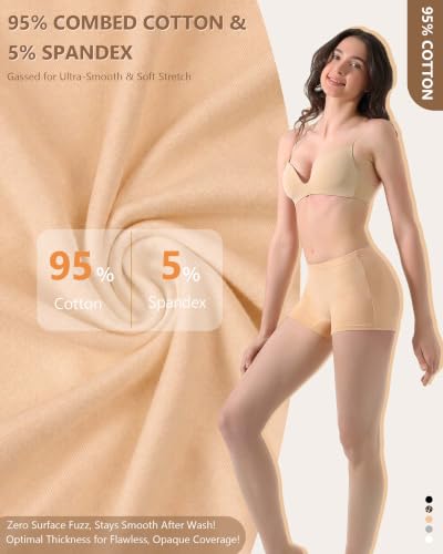 Image of Women's Boyshorts Underwear Cotton, Full Coverage Panties, Womens Boyshort Boxer Briefs Breathable for Women 4 Pack