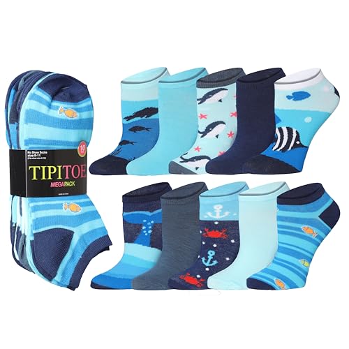 Image of Tipi Toe Women's 10 Pairs Lightweight Colorful Socks - Fun Low Cut Patterns for All-Day Comfort and Easy Everyday Style