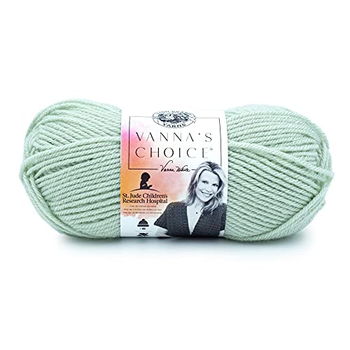 Image of Lion Brand Yarn, Vanna's Choice Premium Soft Yarn for Crocheting, Knitting, and Crafts, Lemon Pepper, 1 Pack | Everyday Basic Worsted Weight Acrylic Knit & Crochet Fiber for Blankets, Bags, Sweaters, Hats, Scarves