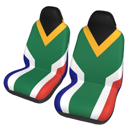 Fundas de asiento de coche con bandera de Sudáfrica: pack de 2 protectores universales