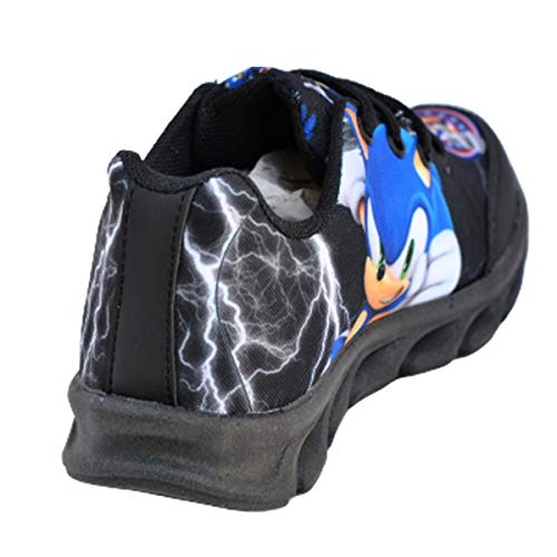 Tenis Masculino Infantil Led Sonic Oculos + Chinelo Cor:Preto