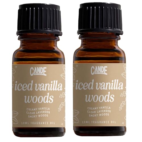 Image of CANDECraftCo Premium Fragrance Oil - Diffuser Oils Fragrances Scented for Home, Candle Soap Making Supplies, Aromatherapy Blends for House (0.34 Fl Oz) (2-Pack, Iced Vanilla Woods)