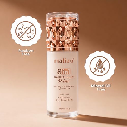 Image of MALIAO 8-in-1 Natural Glow Skincare & Moisturizing Primer - SPF 30 PA++ | Brightening | Concealing | Anti-Aging | and Sun Protection | 30g