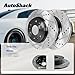 AutoShack Front & Rear Drilled & Slotted Brake Rotors | Replacement for 2004-2013 Mazda 3 2010 Mazda 3 Sport 2.3L 2.5L FWD | E-Coated | 4-PC Set | ShadowGuard