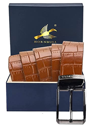 Image of HORNBULL Mens Tosca Leather Belt | Top Grain Formal and Casual Mens Belt
