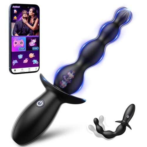 Tagnaff Handlicher Anal Dildo Vibrator Plug für Einsteiger Analvibratoren für Mann Frau & Paare 9 Vibrationen Prostata Stimulation Vibratorensets Analplug Sex Spielzeug für die Männer Frauen App dünn