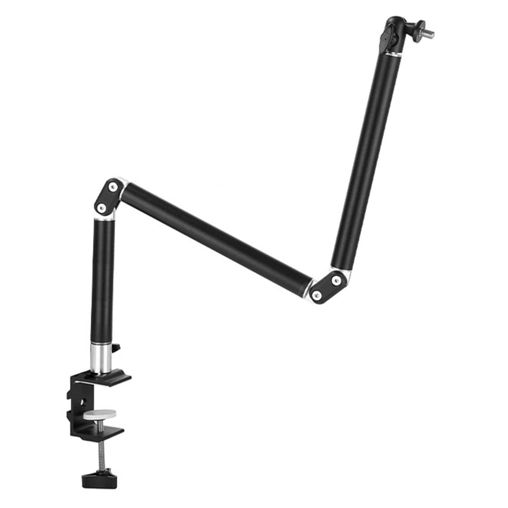 Soporte de escritorio para tablet con ángulo de 360 grados y abrazadera de aluminio ajustable para teléfono móvil y tableta