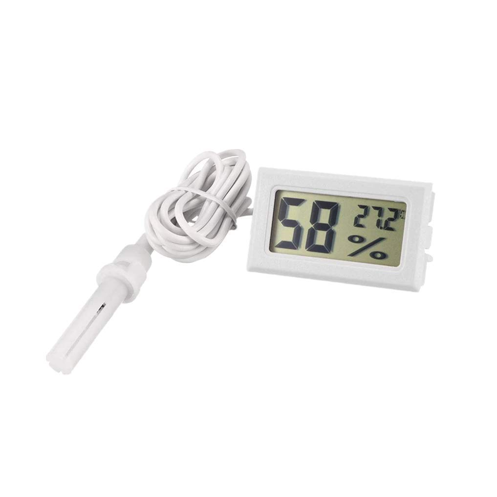 CentIoT - Hygrometer Temperature and Humidity Sensor meter - with Mini LCD Digital Display - for Incubator Aquarium Soil Temperature (White)-picture-24