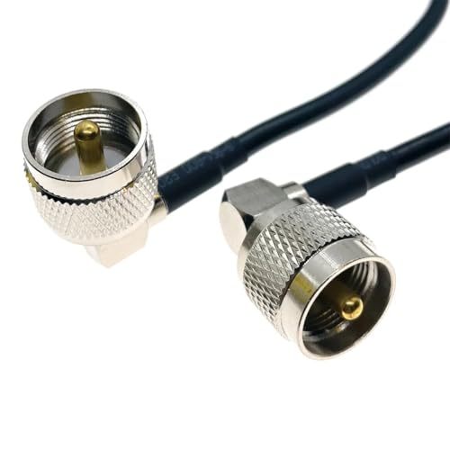 QYZLVCES(���X) UHF�I�X���p����PL259 UHF�I�XRA�A�_�v�^RG58�����P�[�u��50�I�[���A�r�f�I�J�����V�X�e�������s�O�e�[���p(6feet 2Meter)