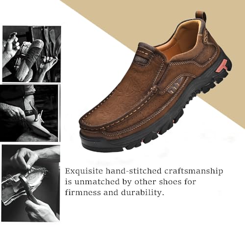 Men Casual Shoes Leather Slip On Loafers Walking Shoes for Work Office Dress Outdoor4