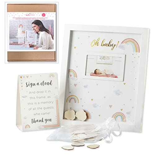 Image of Kate Aspen Baby Shower Guest Book Alternative, One Size, Boho Rainbow