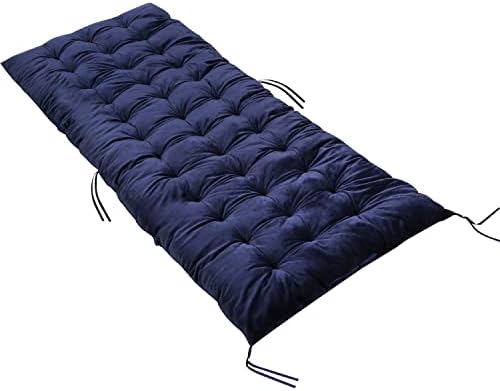 CAMPMOON Zero Gravity Lounge Chair Cushion for Outdoor Furniture, Thick Comfortable Reclining Lounge Portable Chaise Cushion Pads 65 Inches for Patio, Navy Blue