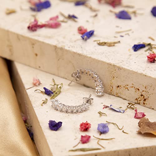 Boucles d'oreilles zircones blanches de 2,5 à 4 mm anti-ternissement
