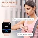 Smartwatch Damen, [2025 Neue] 1,8" Smartwatch mit Telefonfunktion, Fitness Tracker Herzfrequenzr/Schlafmonitor, Fitnessuhr mit 120+ Sportmodi/IP68 Wasserdicht, Schrittzähler Uhr für iOS Android, Alexa – Bild 5
