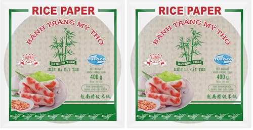 BAMBOO TREE Papel de Arroz 22 cm, Redondo (1 X 400 GR) (Paquete de 2)