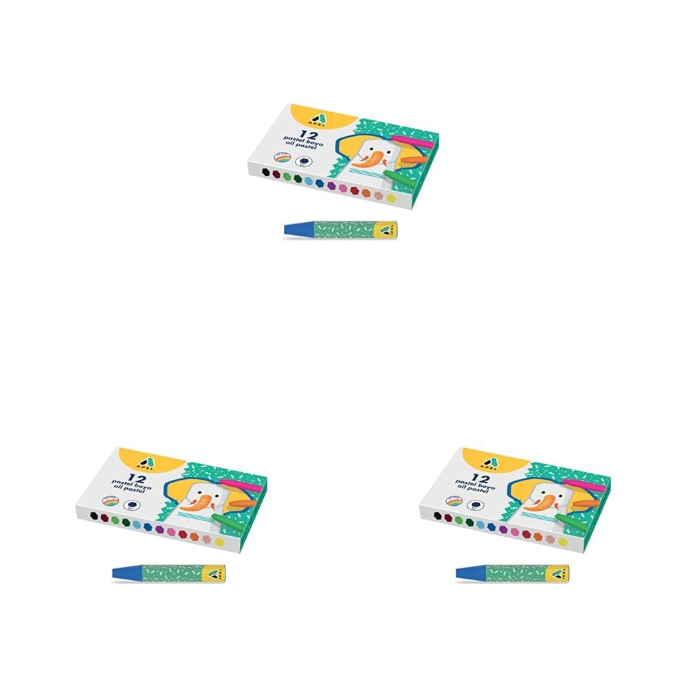 Adel Pastel Boya, 12 Renk, 4280837002 3lü paket